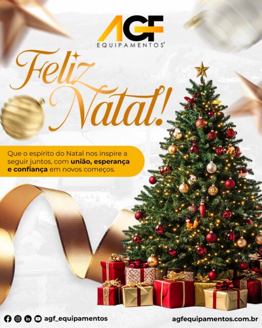 Neste Natal, celebramos mais do que conquistas.‎ Celebramos as pessoas, as parcerias e os caminhos que nos trouxeram até aqui.Que o espírito do Natal renove a esperança, fortaleça os laços e inspire novos sonhos.Seguimos juntos, prontos para transformar desafios em oportunidades.‎ Feliz Natal. Que 2026 seja um ano de evolução, propósito e grandes realizações...#AGFEquipamentos #FelizNatal #EvoluçãoConstante #PessoasQueTransformamOMundo #MáquinasQueTransformamOMundo